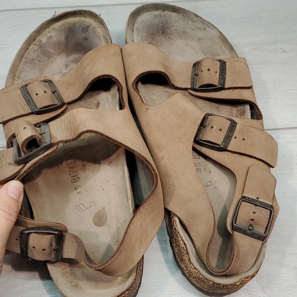Birkenstock Mens Milano Leather Sandals shoes sz 12